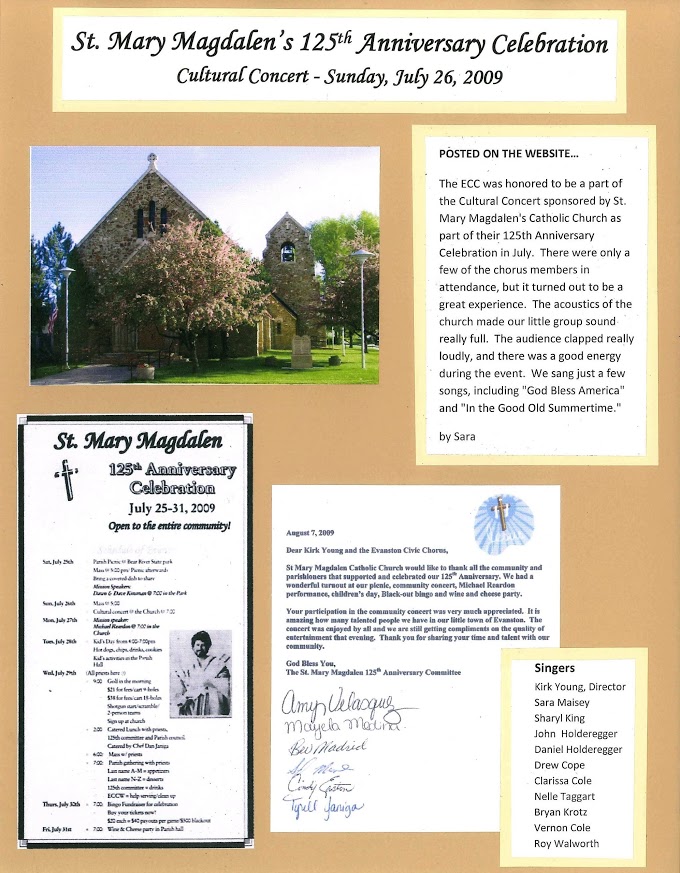 ECC July 2009 St. Mary Magdalen's 125th Anniversary