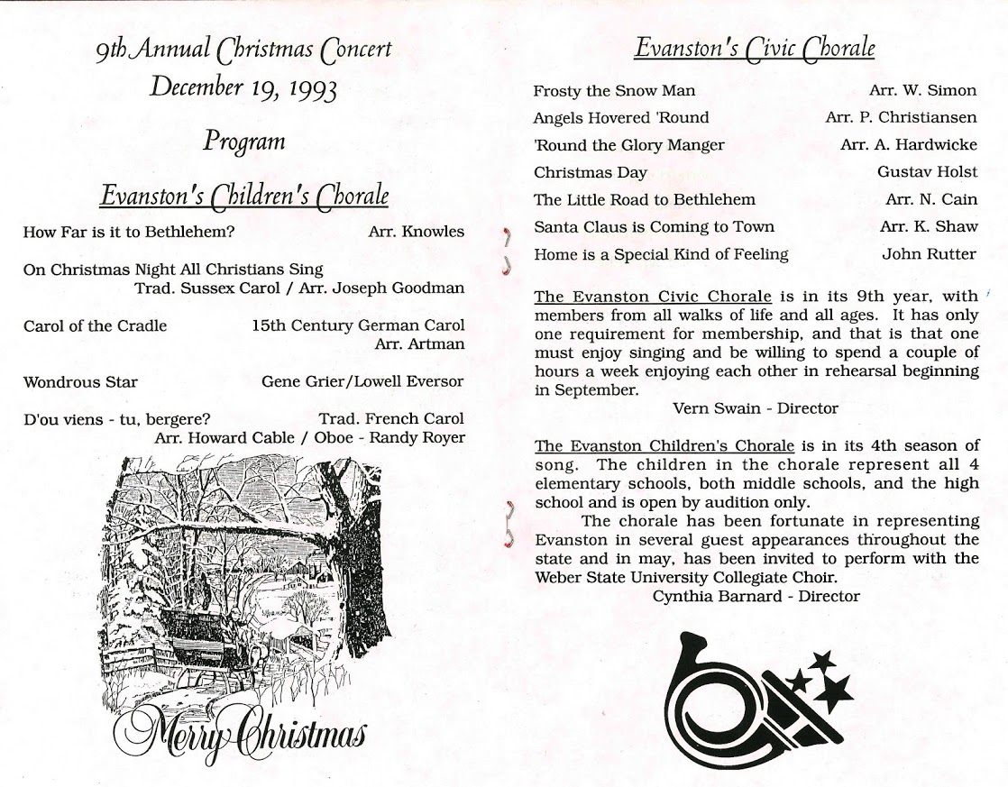 Evanston Civic Chorale - December 1993 - Christmas Concert 2